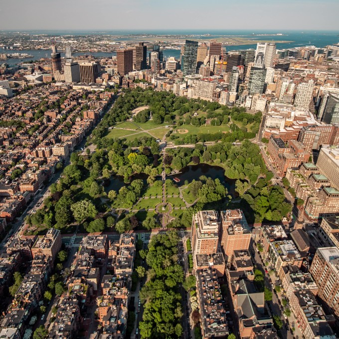 Park view from helicopter