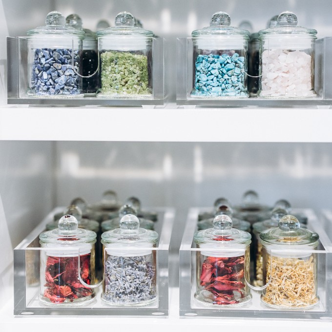 Wax beads in jars