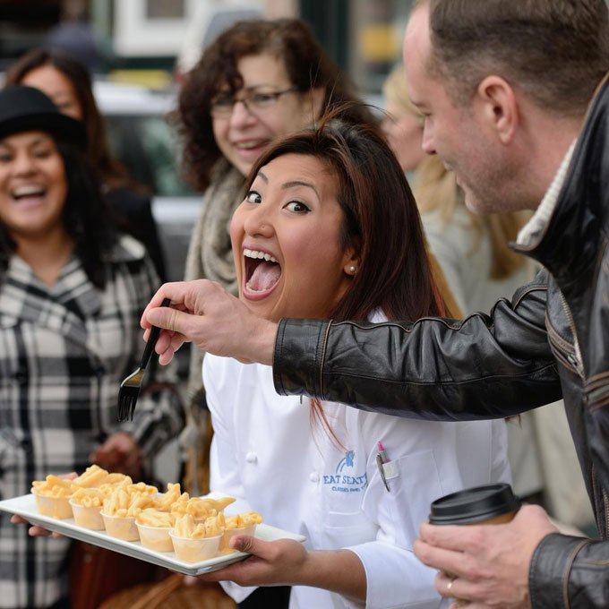 Pike Place Food Tour Chef Eating