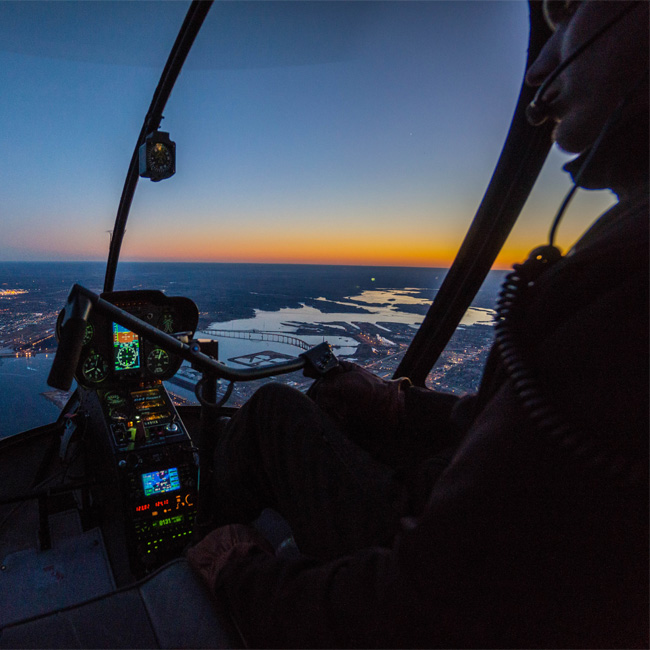 Sunset Views during New Orleans Helicopter Tour