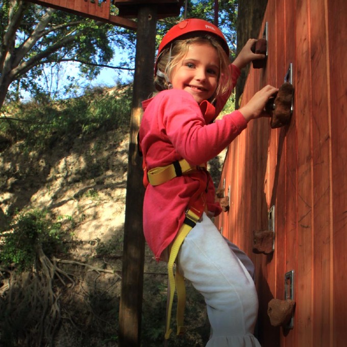 Little Girl on Adventure Tower