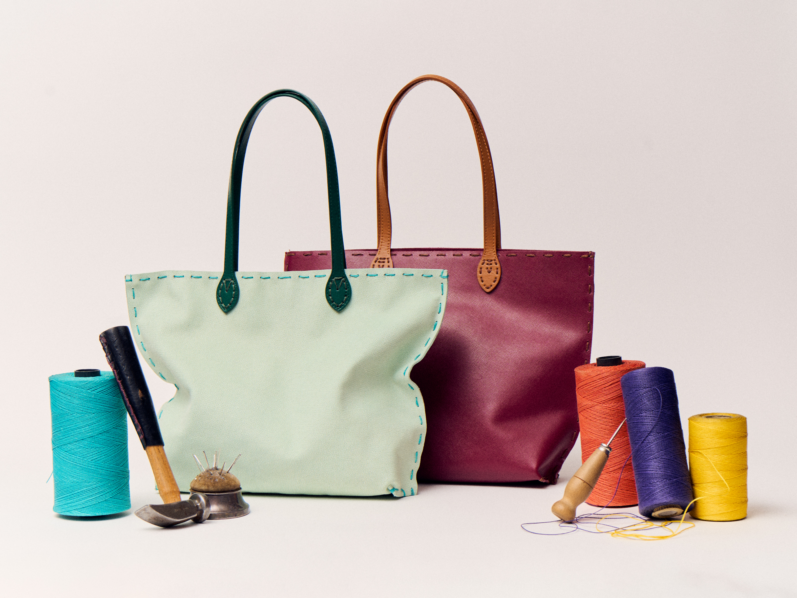 Classic Leather Handbag Sip and Stitch Workshop