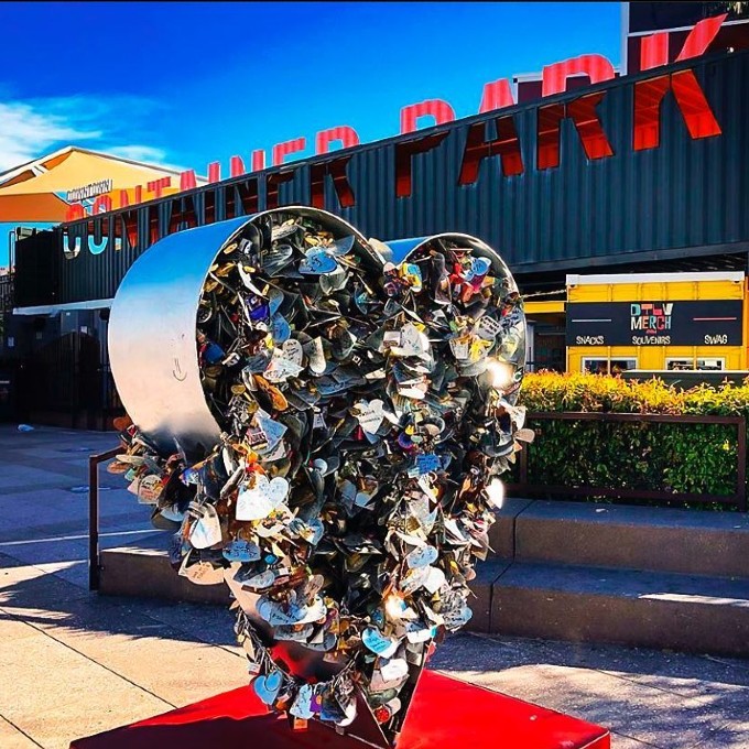 Container Park heart art