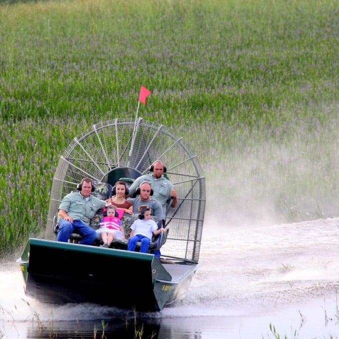 People on airboat