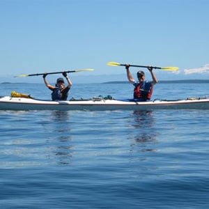 Couple exploring San Juan Island on Kayak Tour