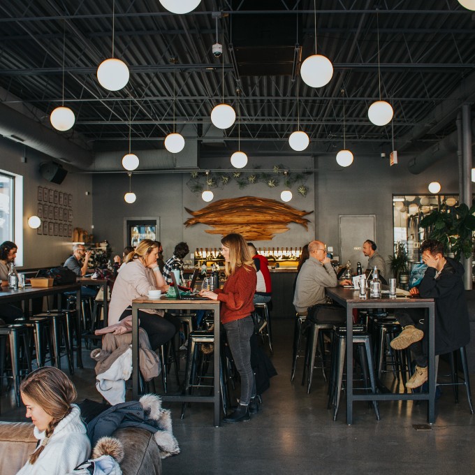 Inside brewery area