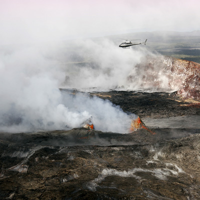 Flying Over Kilauea