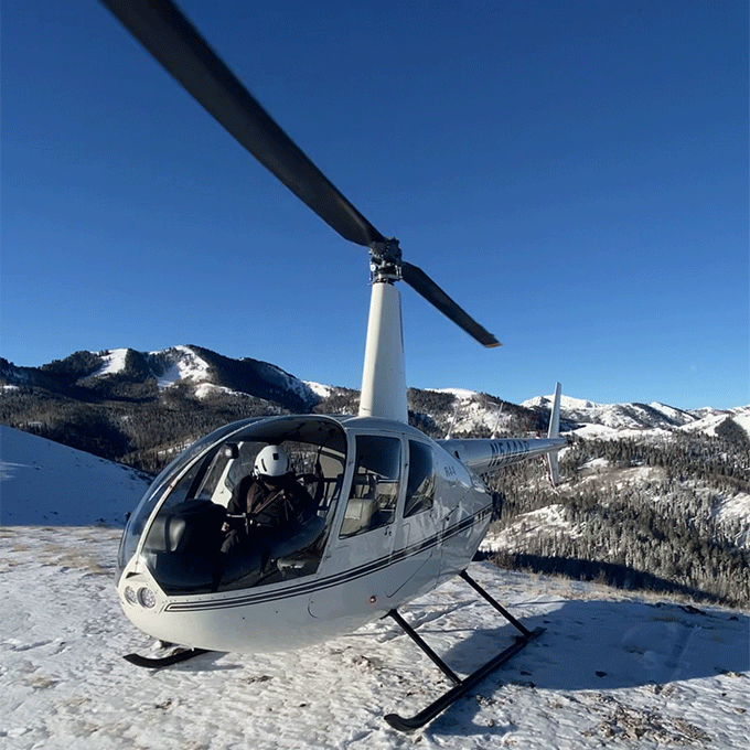 Helicopter in Snow