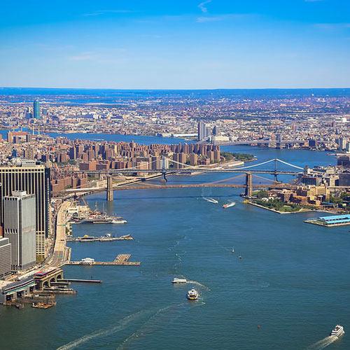 View of the Hudson River  from Helicopter Tour in NYC