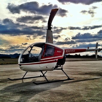 Helicopter Hover Flight near Portland