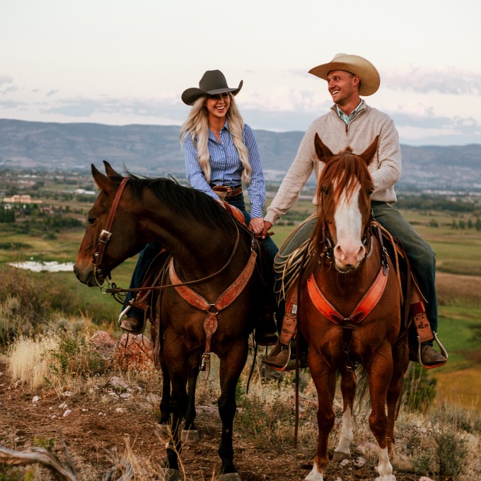 Couple on horses