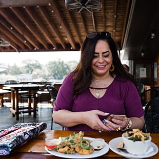 Woman with food