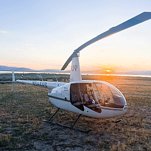 Flying at Sunset