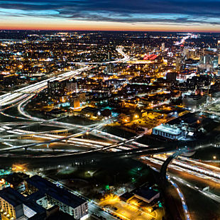 City Lights Nighttime Airplane Tour