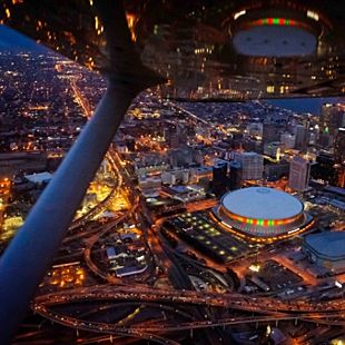 New Orleans After Dark Aerial Tour in New Orleans