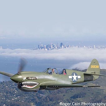 WWII Warbird P40 Warhawk Flight