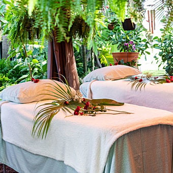 Couples Massage in a Bamboo Tiki Garden with Sauna