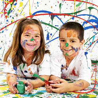 Silly Splatter Painting for Kids with Pipe & Palette