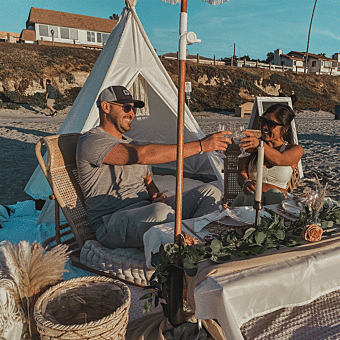 Private Sunset Picnic Experience for Two with Boho Teepee Tent