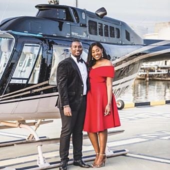 Romantic Downtown Helicopter Tour and Dinner for Two