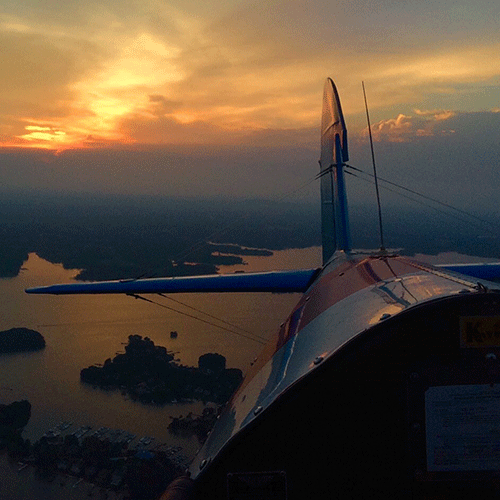 Scenic Views during Aerobatic Flight