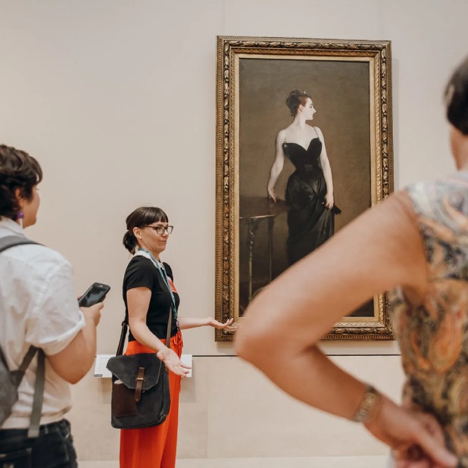 Group Looking at Painting