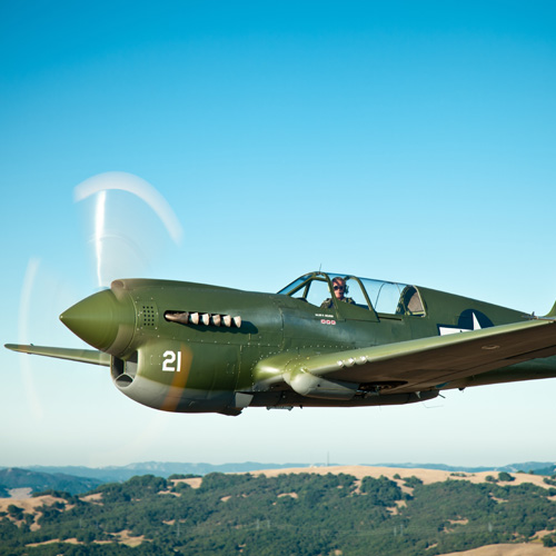 Scenic Flight In A Restored P40 Warhawk 