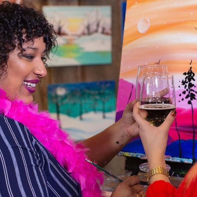 Wine and Painting Class