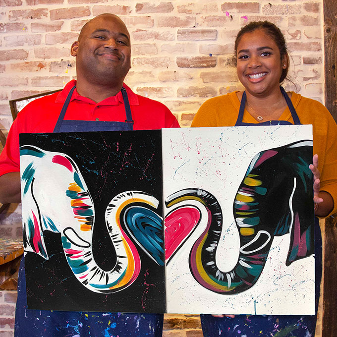 Couples Paint and Sip Class