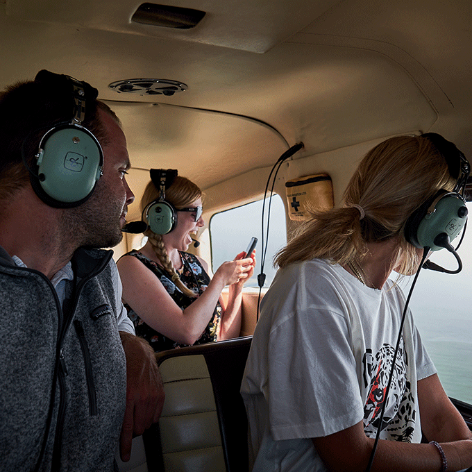 Passengers on Seaplane Tour