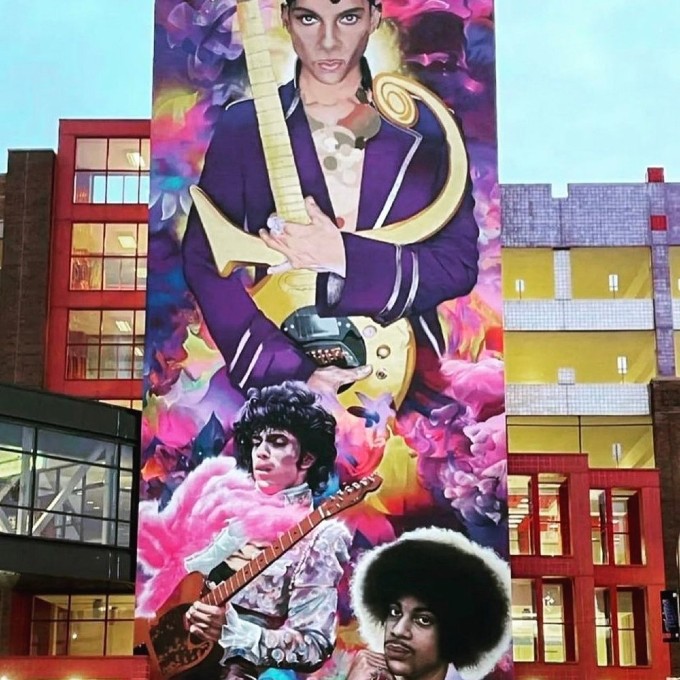 Prince mural in city