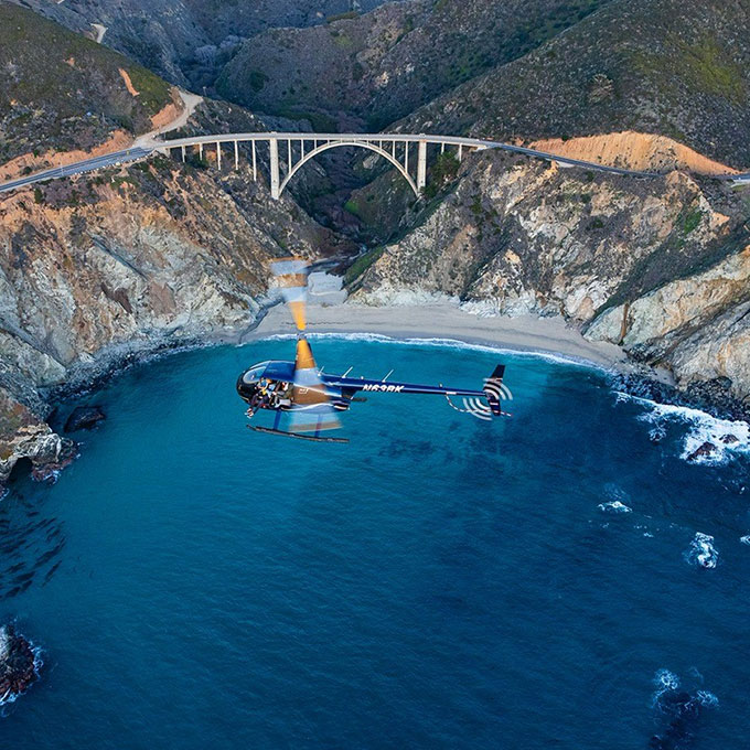 Helicopter over Big Sur