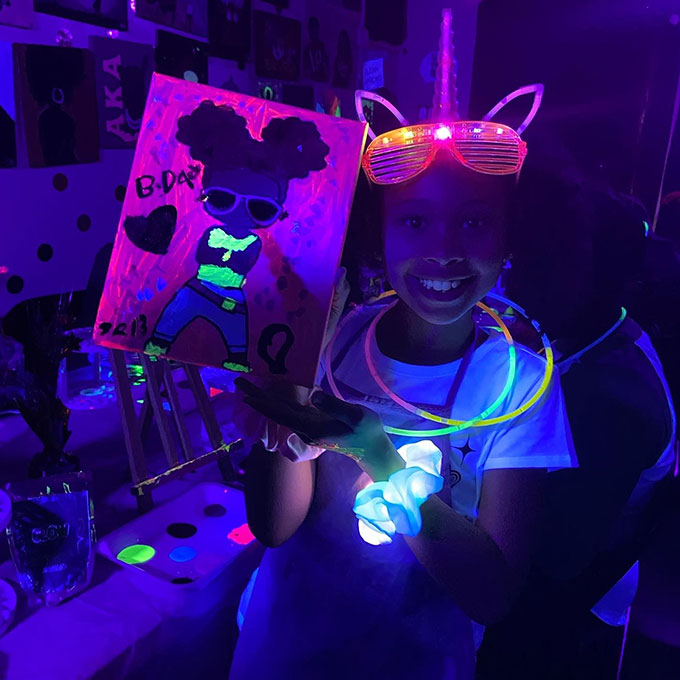 Private Kids Glow in the Dark Painting Party