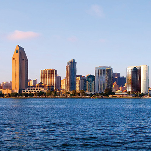 View of City Skyline from San Diego Bay Cruise