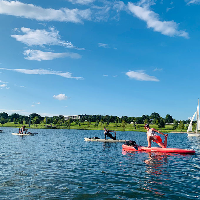 Paddleboarding Yoga