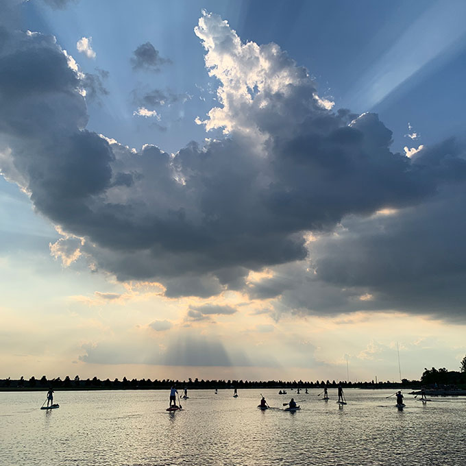 Yoga Class on Paddleboard