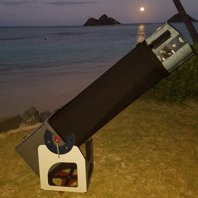 Giant Telescope with Ocean Background