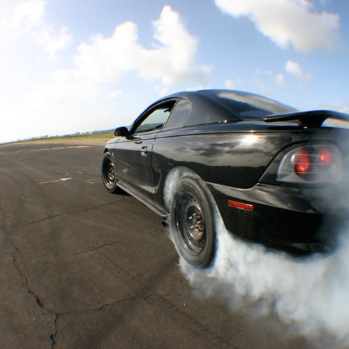 Burning Rubber While Stunt Driving