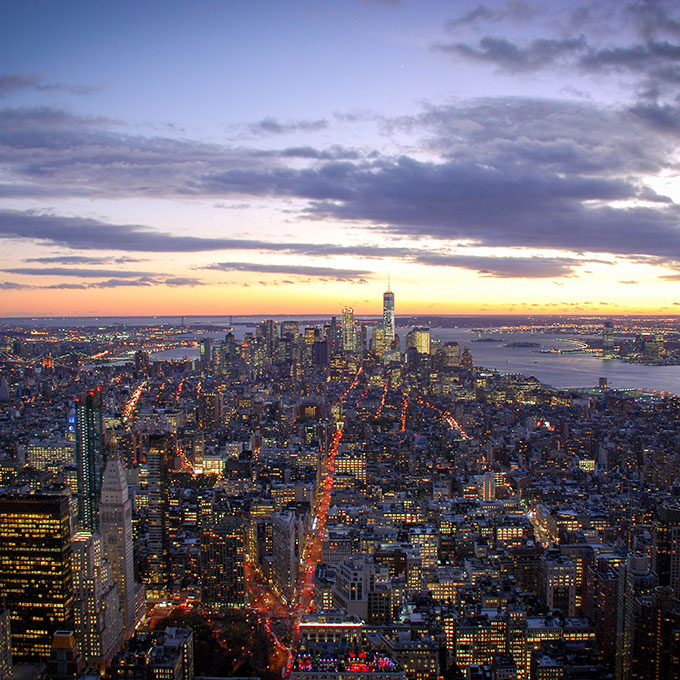 Sunset View of New York