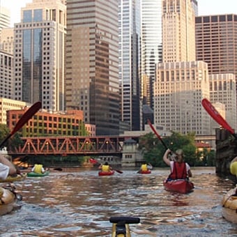 Sunset Paddle in Chicago