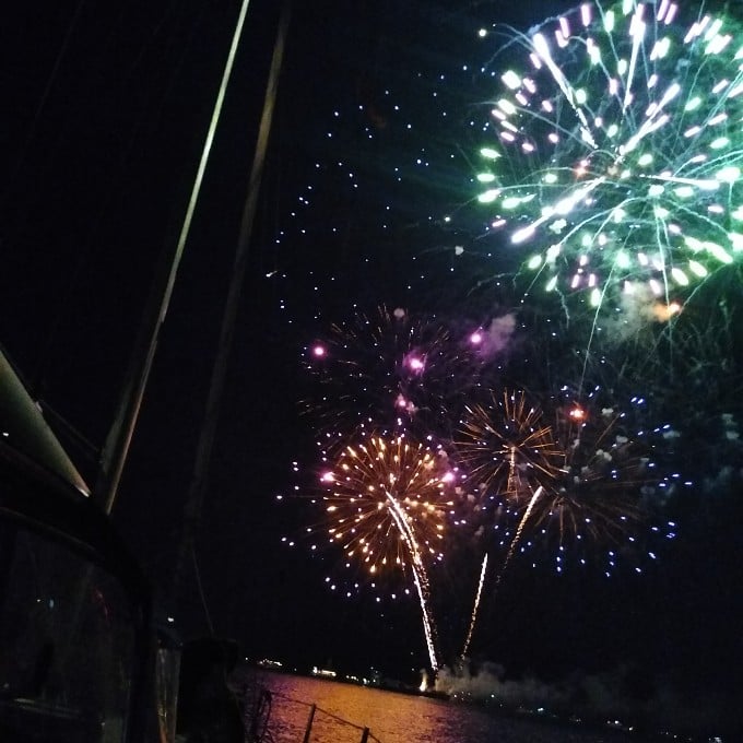 Fireworks from Boat